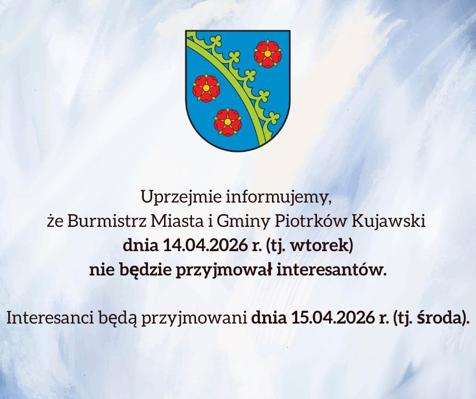 Informacja dot. przyjmowania interesantów w dniu 14.04.2026 r.